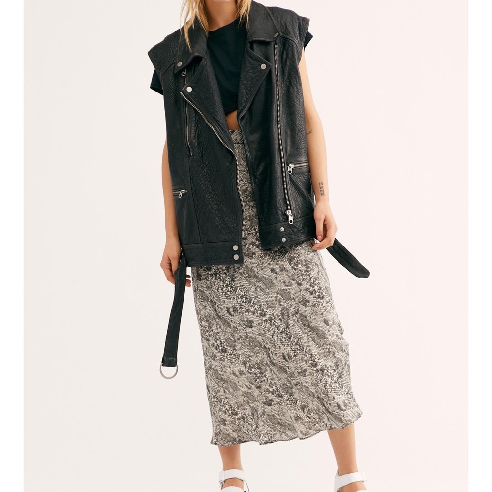 FREE PEOPLE Rita leather vest - Picture 3 of 5